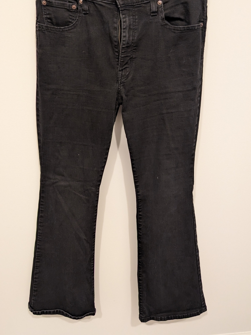 Levi's Black Flare Jeans - Subtle Fade